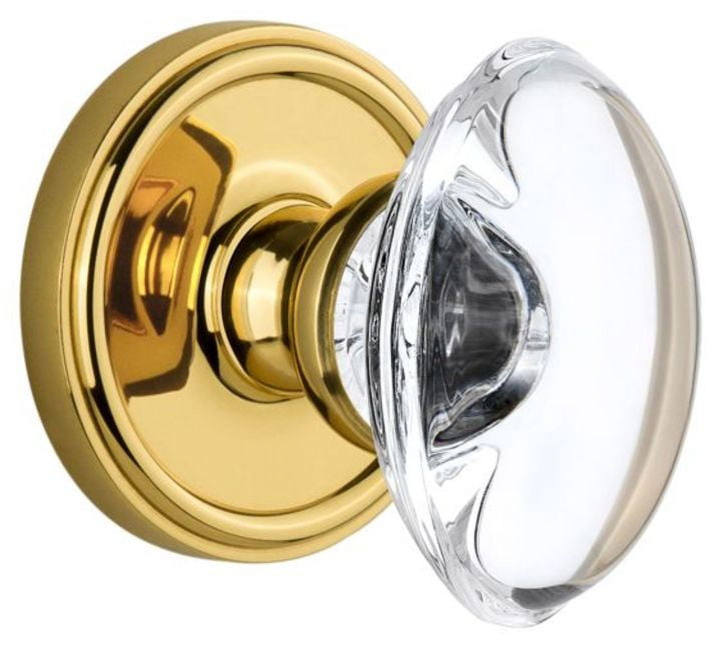 Grandeur 814338 Georgetown Solid Brass Rose Privacy Knob Set - Brass
