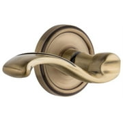 Grandeur 814576 Georgetown Solid Brass Rose Left Handed Privacy Lever Set - Brass