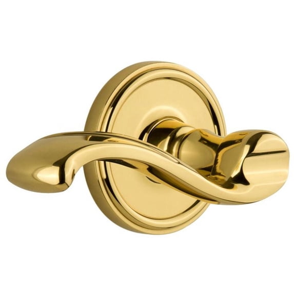 Grandeur 814950 Georgetown Solid Brass Rose Right Handed Privacy Lever Set - Brass