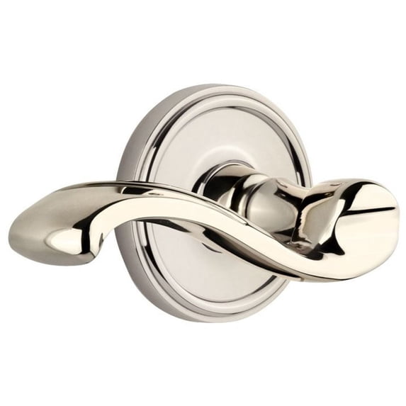 Grandeur 800086 Georgetown Solid Brass Rose Left Handed Passage Lever Set - Nickel
