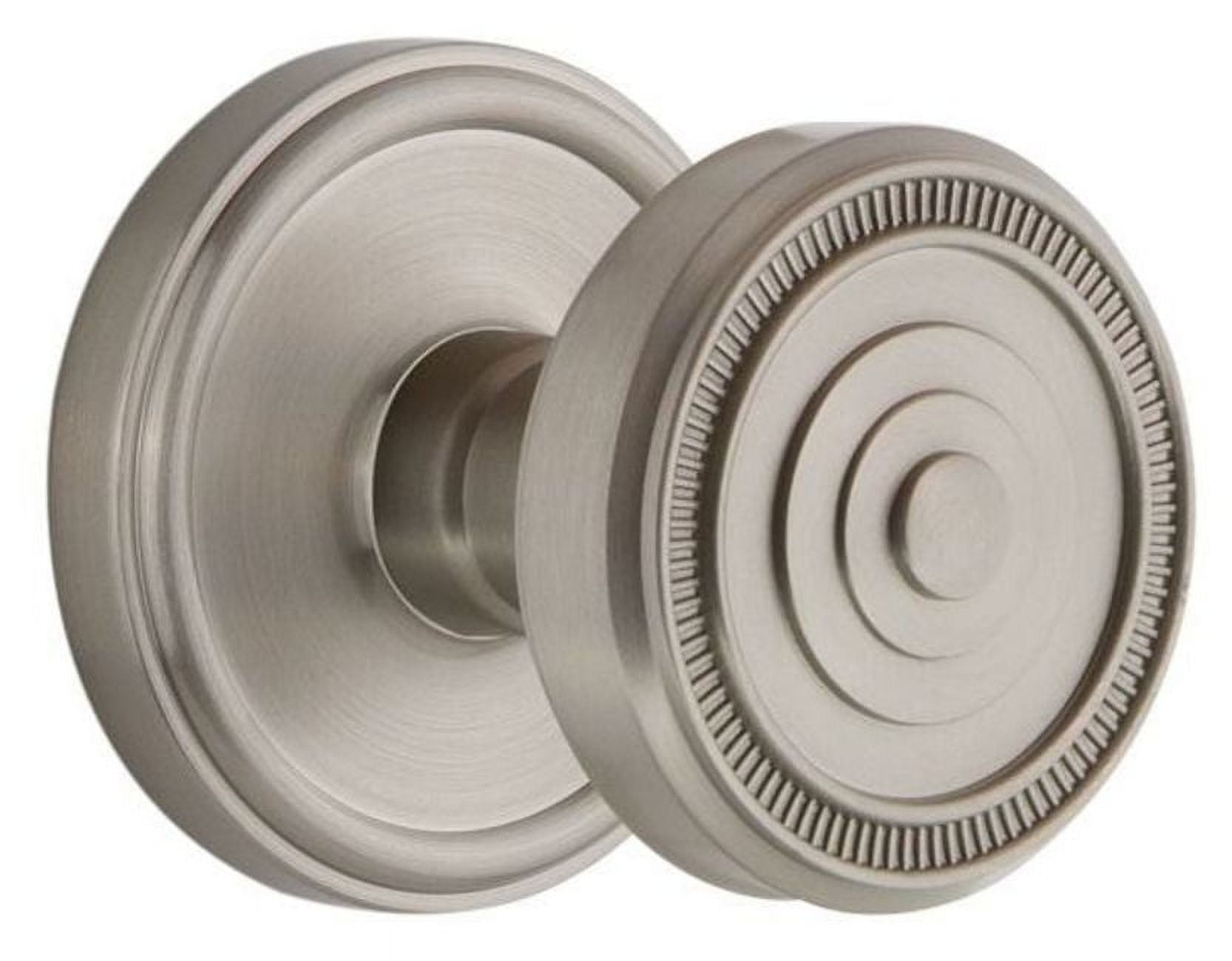 Grandeur 814347 Georgetown Solid Brass Rose Privacy Knob Set - Nickel