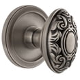 thumbnail image 1 of Grandeur 820304 Circulaire Solid Brass Rose Privacy Door Knob Set - Grey, 1 of 6