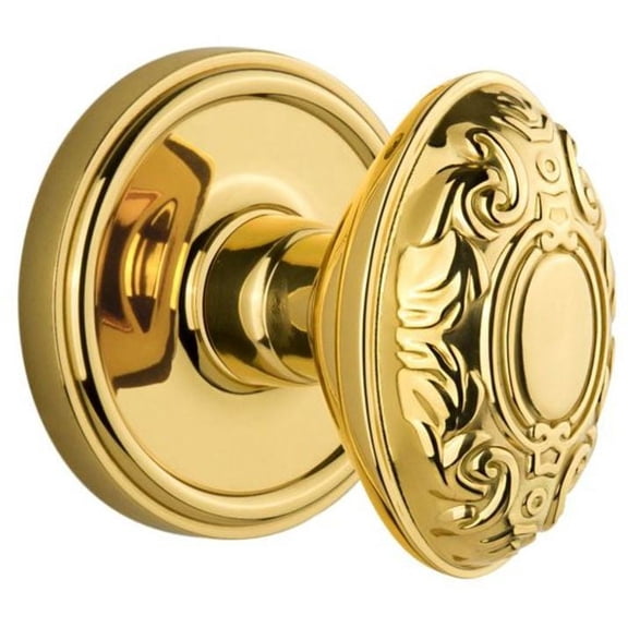 Grandeur Grande Victorian Door Knob with Georgetown Plate