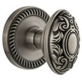 thumbnail image 1 of Grandeur Newgvc_Psg_234 Newport Solid Brass Rose Passage Door Knob Set - Grey, 1 of 7