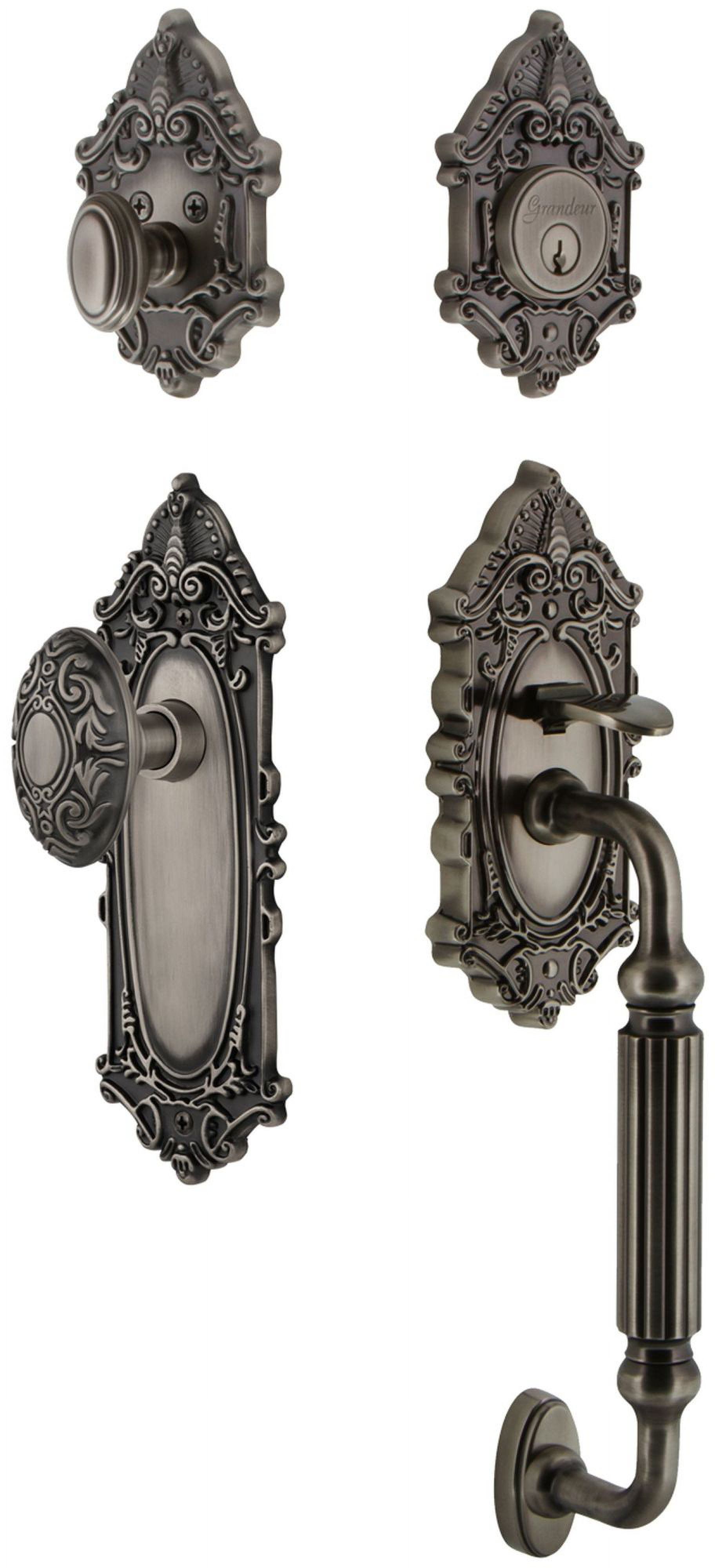 Grandeur Grande Victorian F Grip Handleset with Door Knob