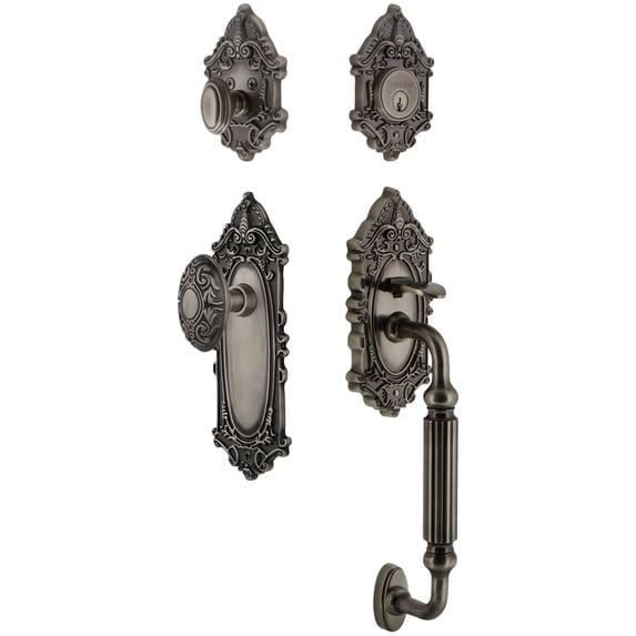 Grandeur Grande Victorian F Grip Handleset with Door Knob