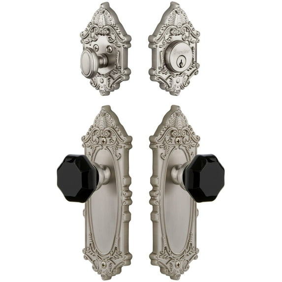 Grandeur Gvclyo_Sp_Eset_238 Grande Victorian Solid Brass Rose Single Cylinder Keyed Entry