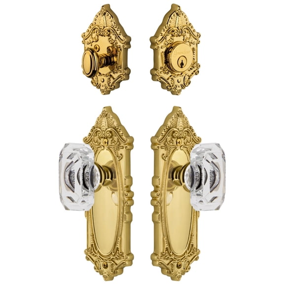 Grandeur 828957 Grande Victorian Solid Brass Single Cylinder Keyed Entry Knobset And