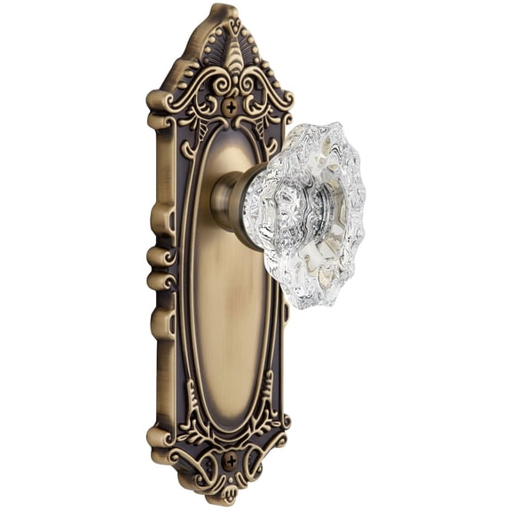 Grandeur 800523 Grande Victorian Solid Brass Rose Single Dummy Door Knob - Brass