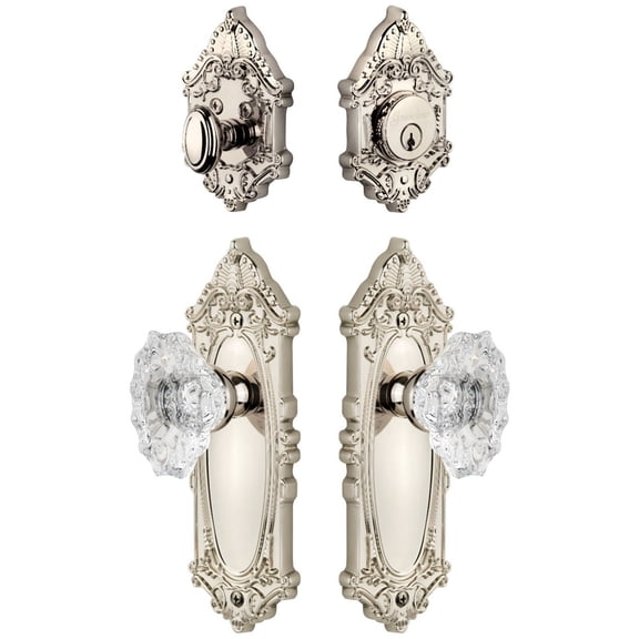 Grandeur 818171 Grande Victorian Solid Brass Single Cylinder Keyed Entry Knobset And