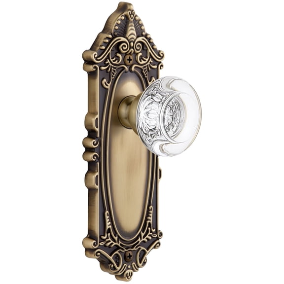 Grandeur Gvcbor_Psg_238 Vintage Antique Grande Victorian Passage Door Knob Set - Brass