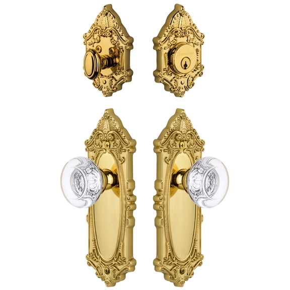 Grandeur 801556 Grande Victorian Solid Brass Single Cylinder Keyed Entry Knobset And