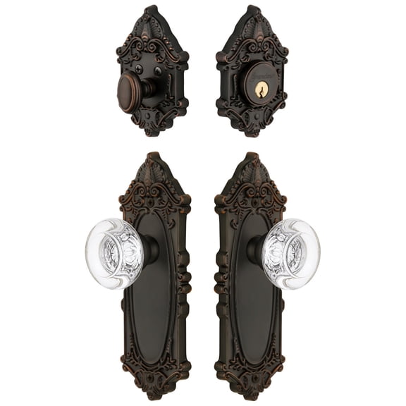 Grandeur 801554 Grande Victorian Solid Brass Single Cylinder Keyed Entry Knobset And