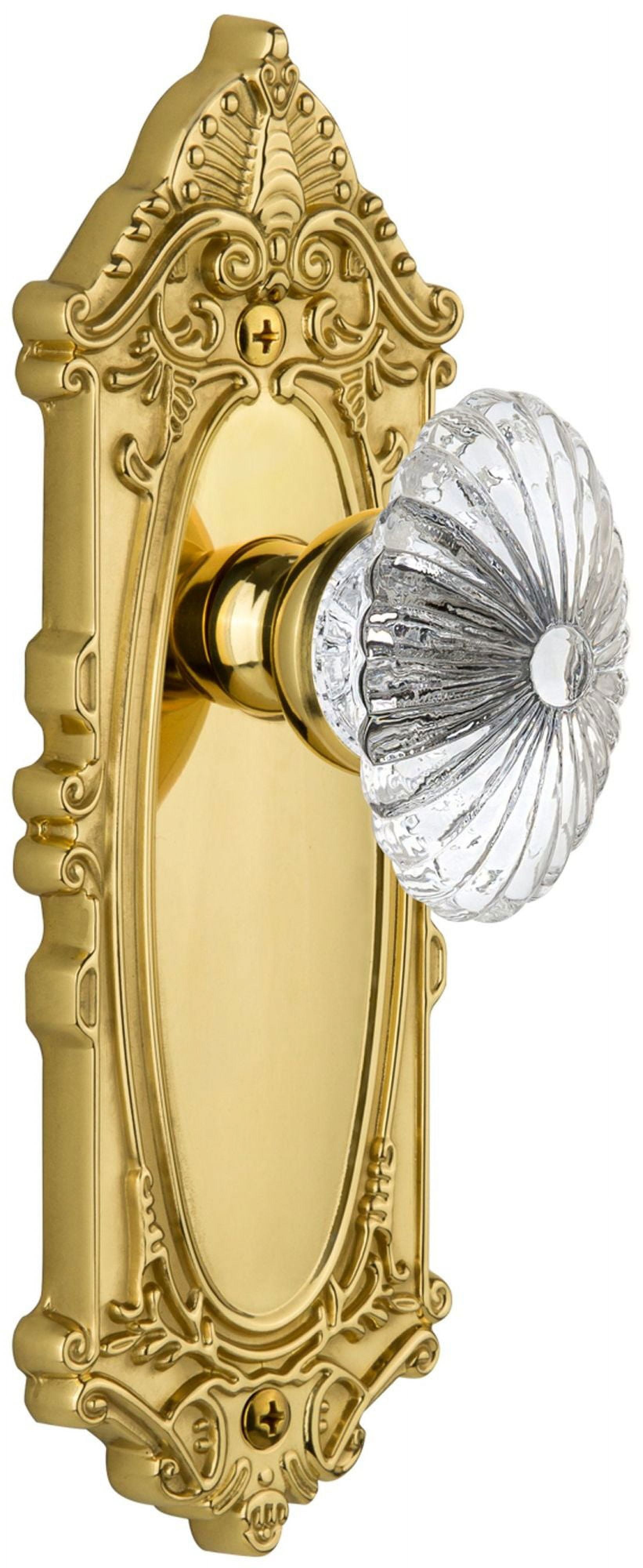Grandeur 810322 Grande Victorian Crystal Privacy Door Knob Set - Brass