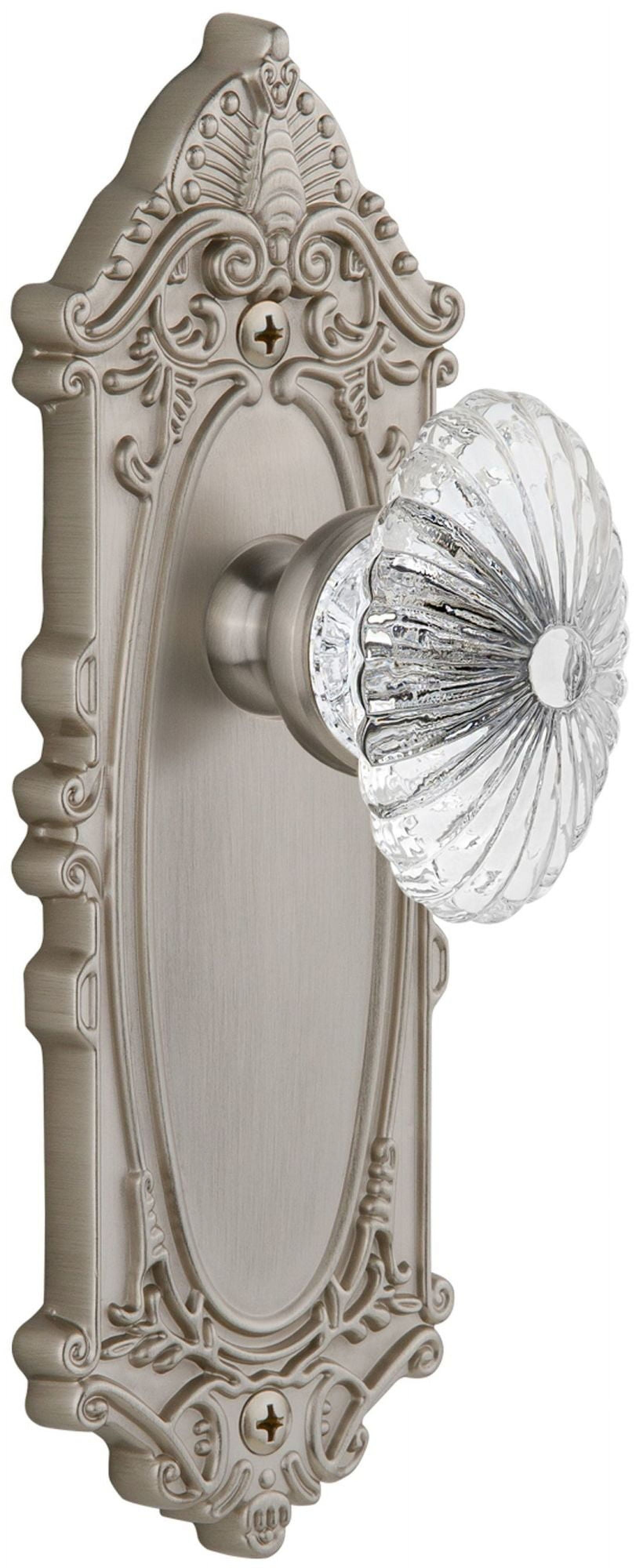 Grandeur 810321 Grande Victorian Crystal Privacy Door Knob Set - Nickel