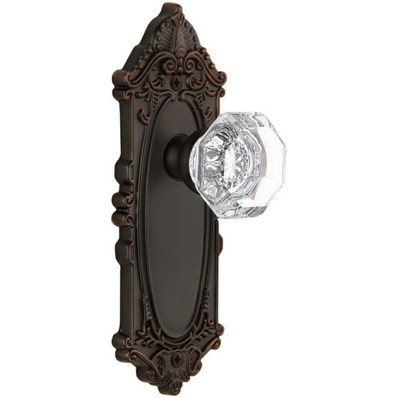 Grandeur 814405 Grande Victorian Solid Brass Rose Privacy Door Knob Set - Bronze