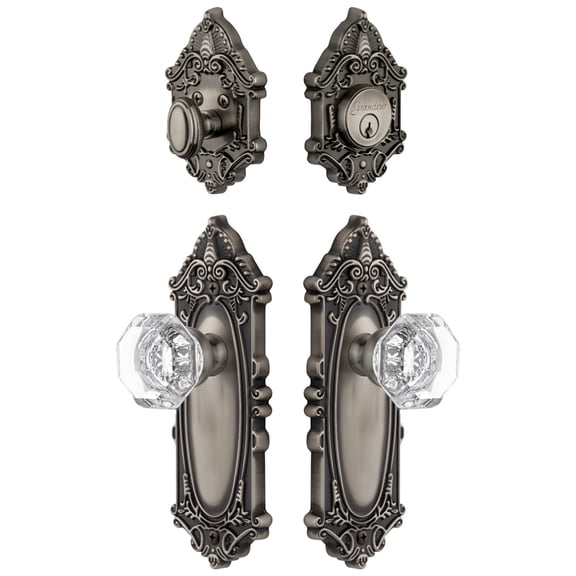 Grandeur 818205 Grande Victorian Solid Brass Single Cylinder Keyed Entry Knobset And