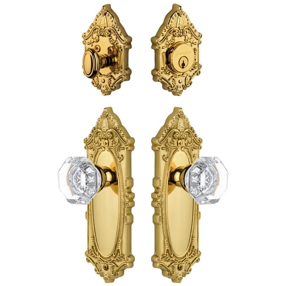 Grandeur 801376 Grande Victorian Solid Brass Single Cylinder Keyed Entry Knobset And