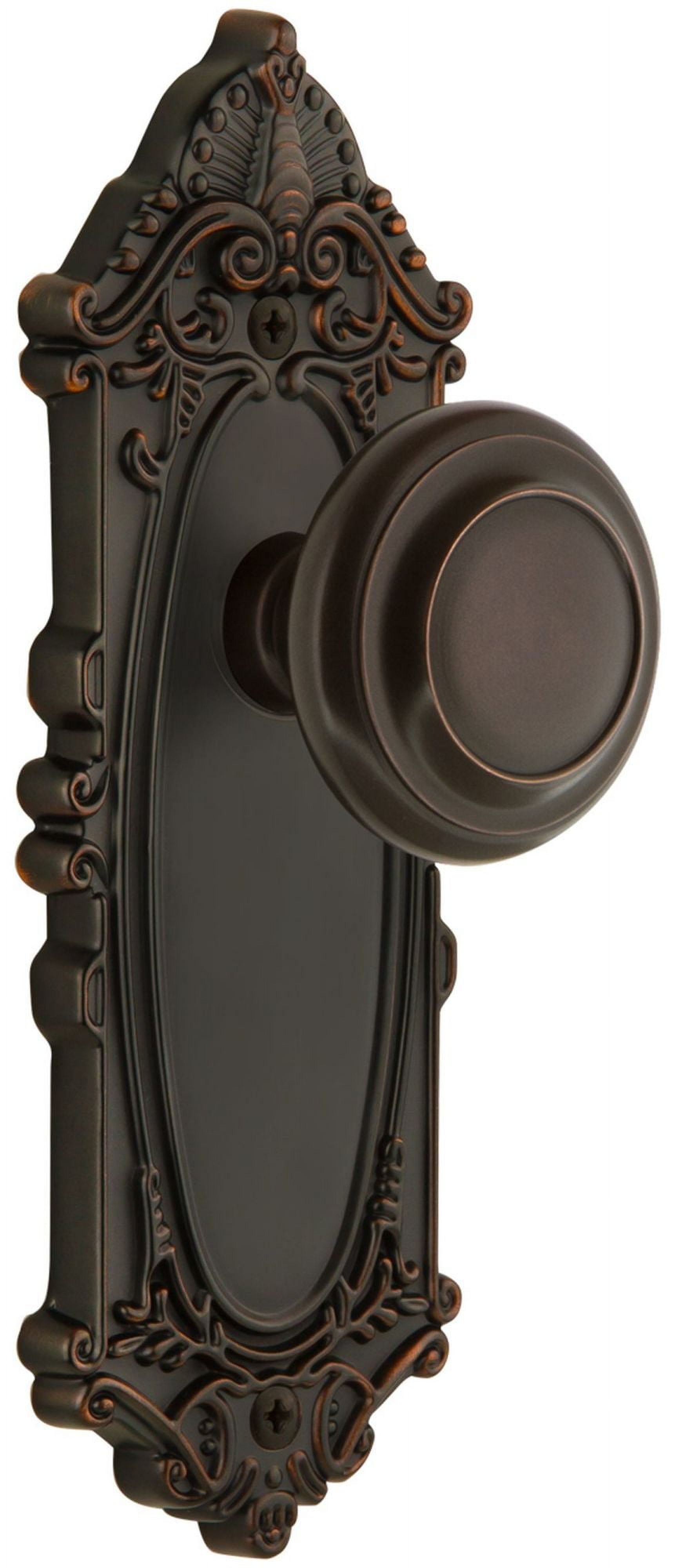 Grandeur Circulaire Door Knob with Grande Victorian Plate