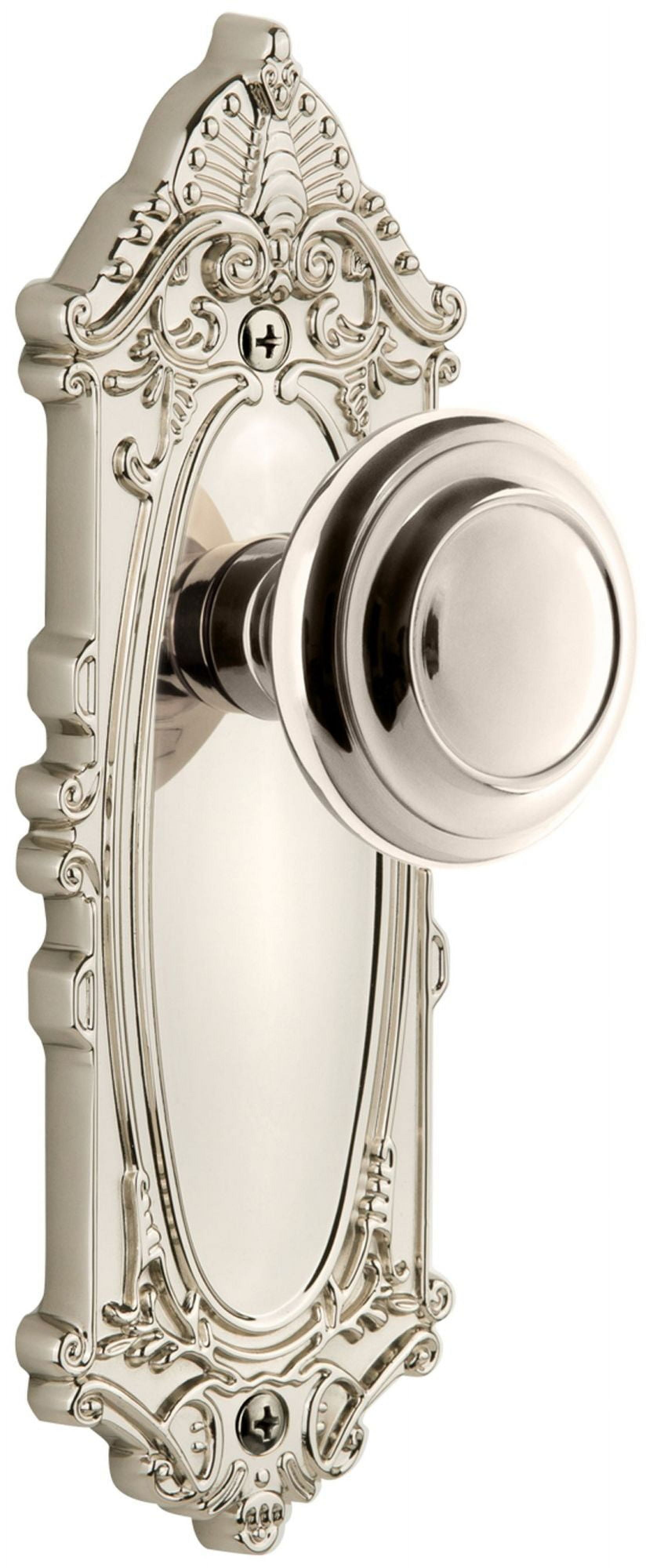 Grandeur 807900 Grande Victorian Solid Brass Rose Dummy Knob Set - Nickel