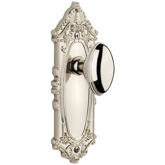 Grandeur Eden Prairie Door Knob with Grande Victorian Plate