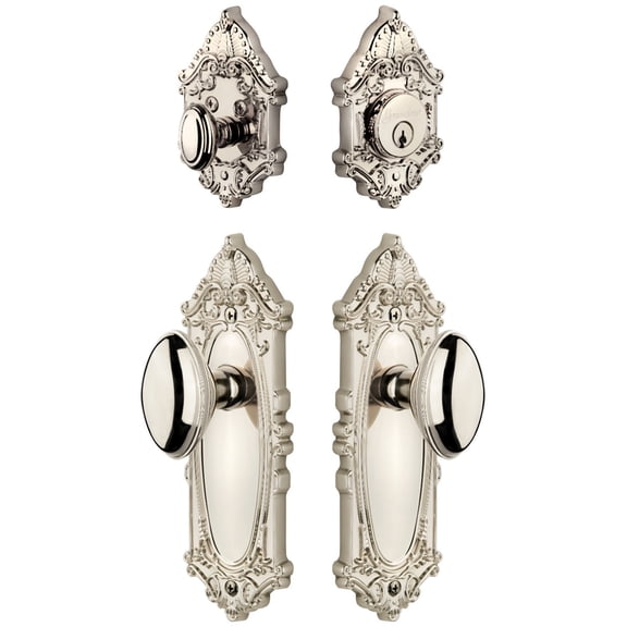 Grandeur 802352 Grande Victorian Solid Brass Single Cylinder Keyed Entry Knobset And