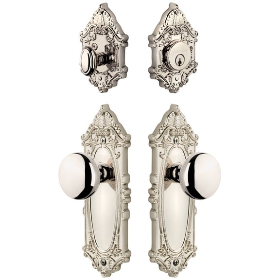 Grandeur 818231 Grande Victorian Solid Brass Single Cylinder Keyed Entry Knobset And