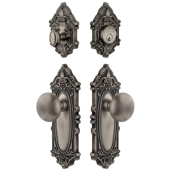 Grandeur 823037 Grande Victorian Solid Brass Single Cylinder Keyed Entry Knobset And