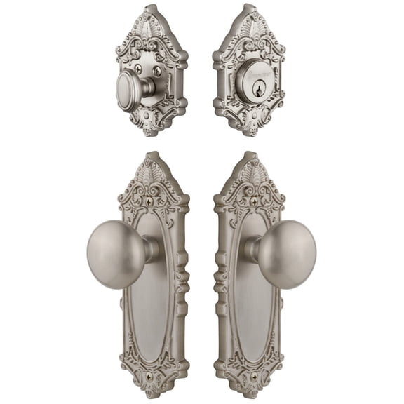 Grandeur 823035 Grande Victorian Solid Brass Single Cylinder Keyed Entry Knobset And
