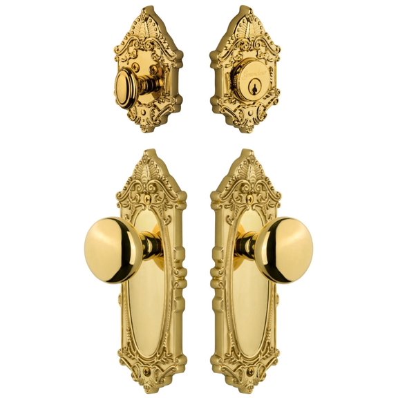 Grandeur 823036 Grande Victorian Solid Brass Single Cylinder Keyed Entry Knobset And