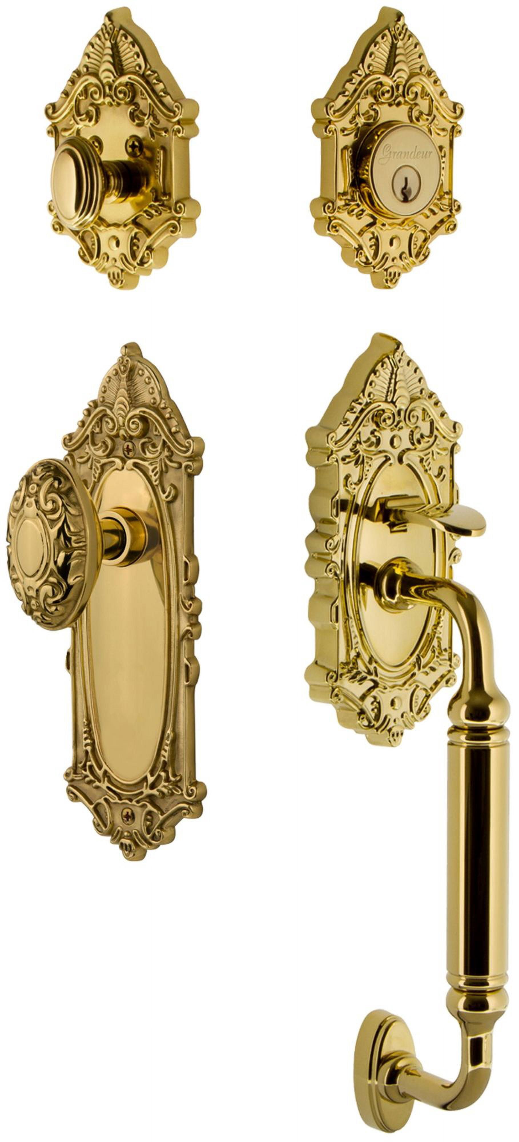 Grandeur 819299 Grande Victorian Solid Brass Rose Keyed Entry Single Cylinder Sectional