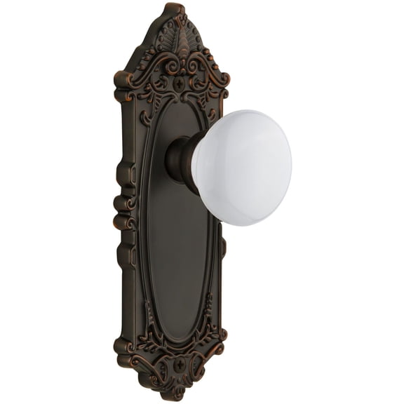 Grandeur 821159 Grande Victorian Solid Brass Rose Privacy Door Knob Set - Bronze