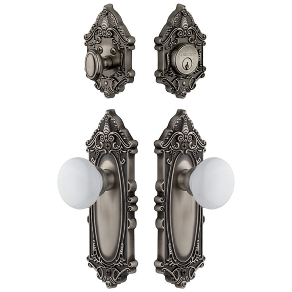 Grandeur 818265 Grande Victorian Solid Brass Single Cylinder Keyed Entry Knobset And