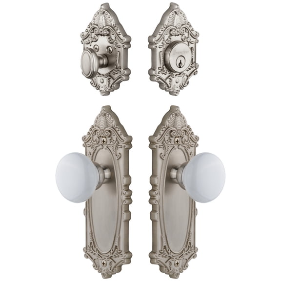 Grandeur 801311 Grande Victorian Solid Brass Single Cylinder Keyed Entry Knobset And