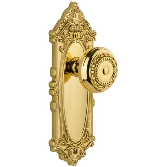 Grandeur Parthenon Door Knob with Grande Victorian Plate