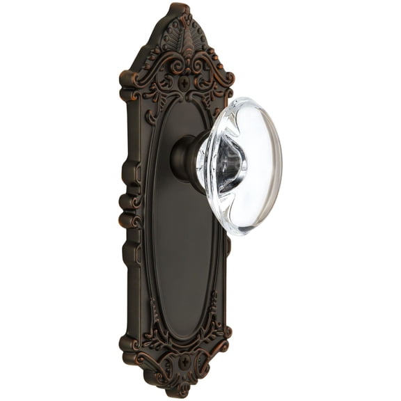 Grandeur 810487 Grande Victorian Solid Brass Rose Privacy Door Knob Set - Bronze