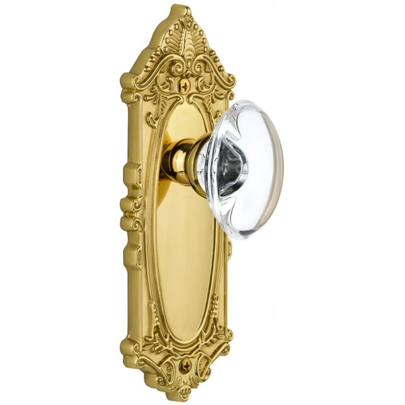 Grandeur Gvcpro_Sd_Na Grande Victorian Solid Brass Rose Single Dummy Door Knob - Brass