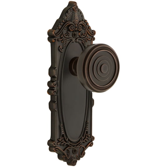 Grandeur 808121 Grande Victorian Solid Brass Rose Privacy Door Knob Set - Bronze