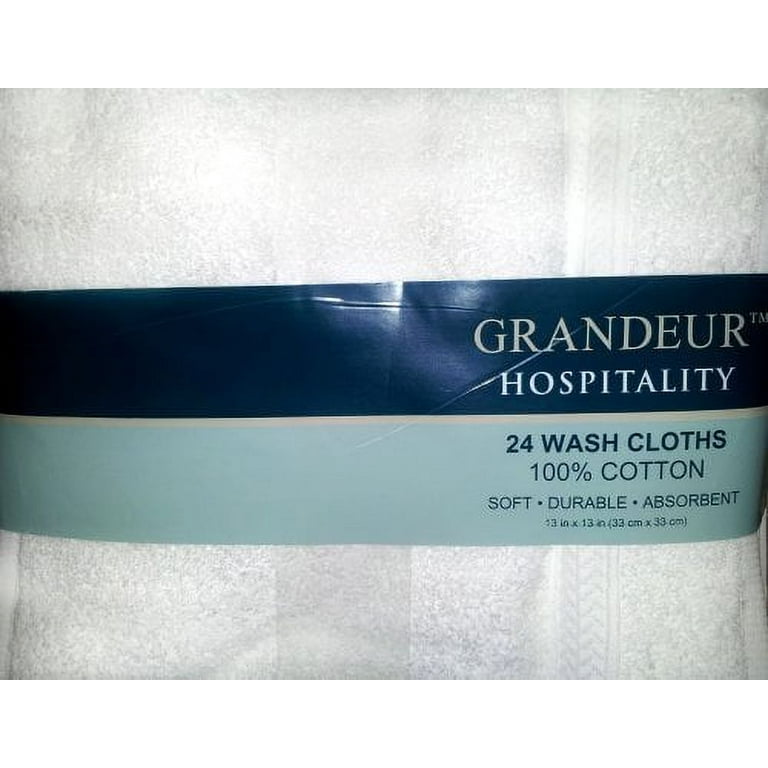 Grandeur Hospitality Wash Cloth 24 Pack