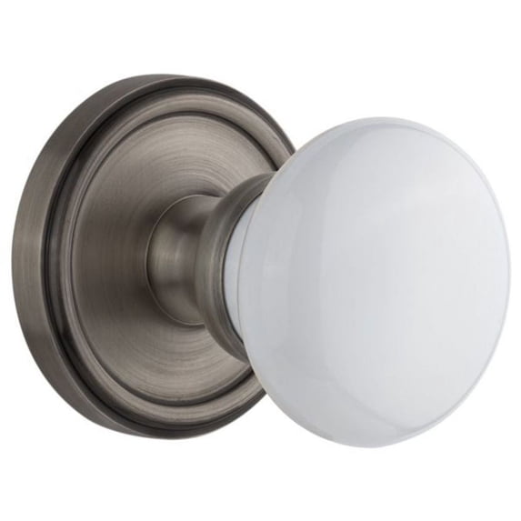 Grandeur Hyde Park Door Knob with Georgetown Plate