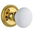 thumbnail image 1 of Grandeur Newhyd_Psg_234 Newport Solid Brass Rose Passage Door Knob Set - Brass, 1 of 7
