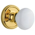 thumbnail image 1 of Grandeur Geohyd_Psg_234 Georgetown Solid Brass Rose Passage Knob Set - Brass, 1 of 7