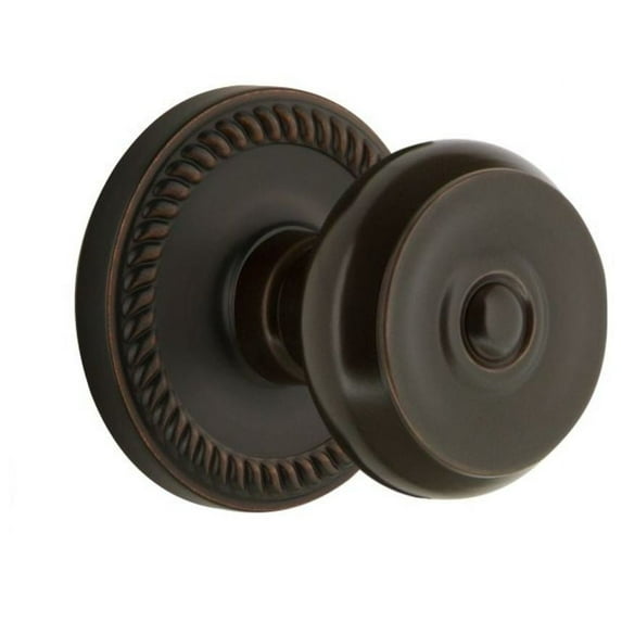 Grandeur Bouton Door Knob with Newport Plate