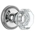 thumbnail image 1 of Grandeur Newchm_Psg_234 Newport Solid Brass Rose Passage Door Knob Set - Chrome, 1 of 7