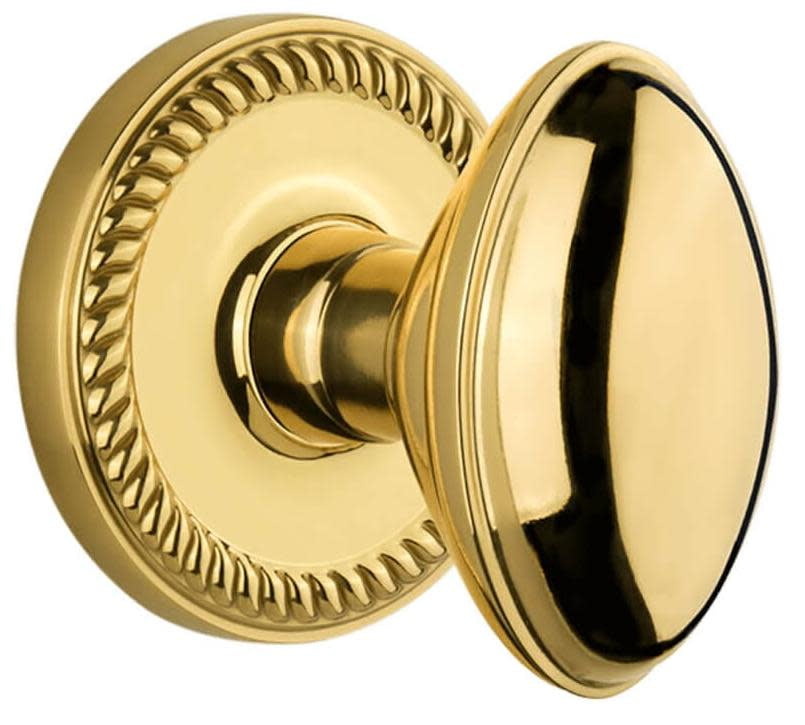 Grandeur 899127 Eden Prairie Solid Brass Non-Turning Two-Sided Dummy Door Knob Set - Brass