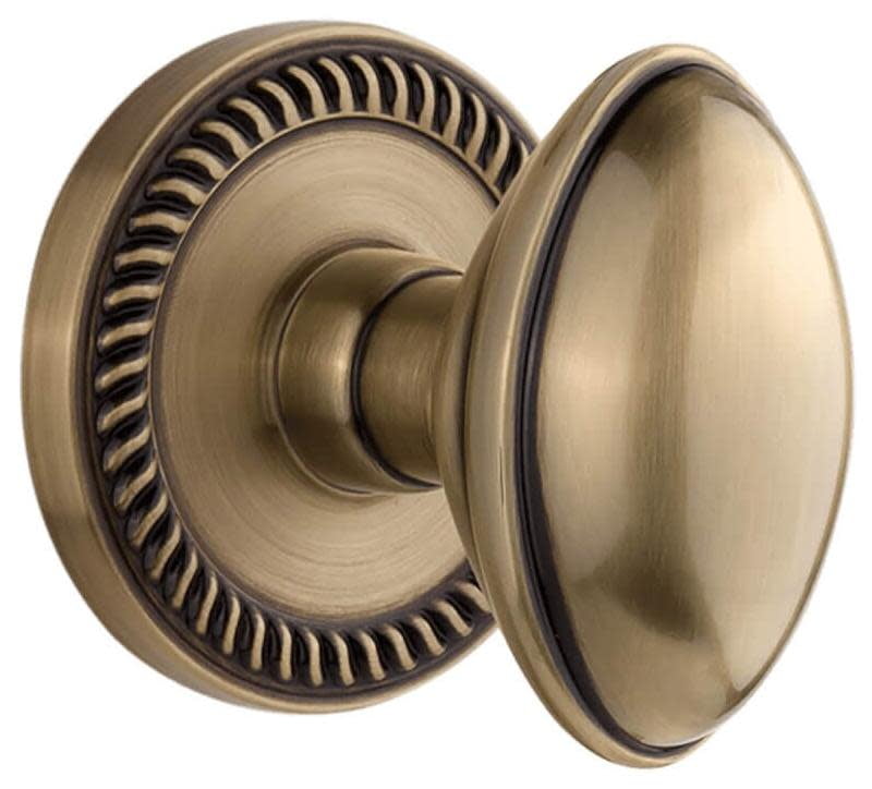 Grandeur 899132 Eden Prairie Solid Brass Non-Turning Two-Sided Dummy Door Knob Set - Brass