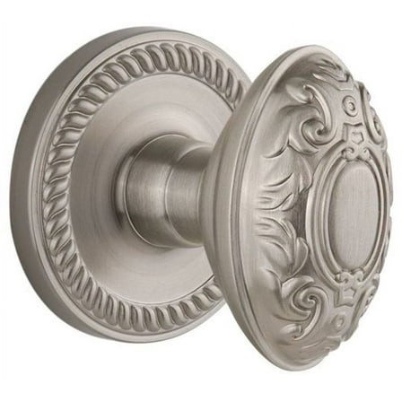 Grandeur Newgvc_Dd_Na Newport Solid Brass Rose Dummy Door Knob Set - Nickel