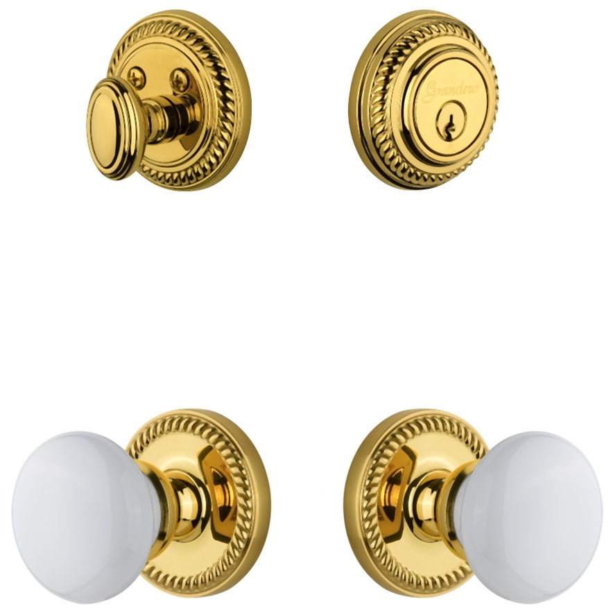 Grandeur Newhyd_Sp_Eset_238 Newport Solid Brass Single Cylinder Keyed ...