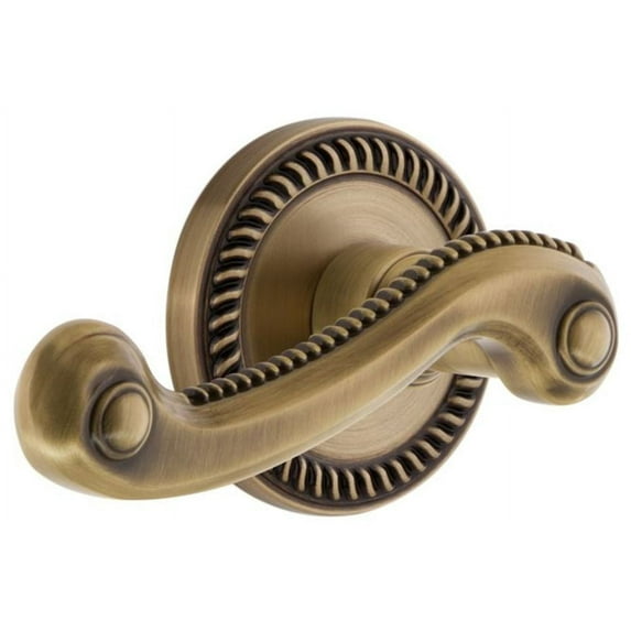 Grandeur Newnew_Sd_Na_Rh Newport Solid Brass Rose Right Handed Single Dummy Door Lever -