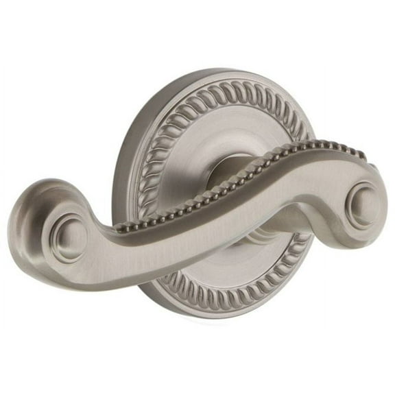 Grandeur Newnew_Prv_234_Lh Newport Solid Brass Rose Left Handed Privacy Door Lever Set -
